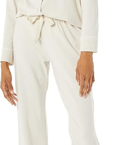 Women's Cotton Modal Long-Sleeve Shirt and Full-Length Bottom Pajama Set
