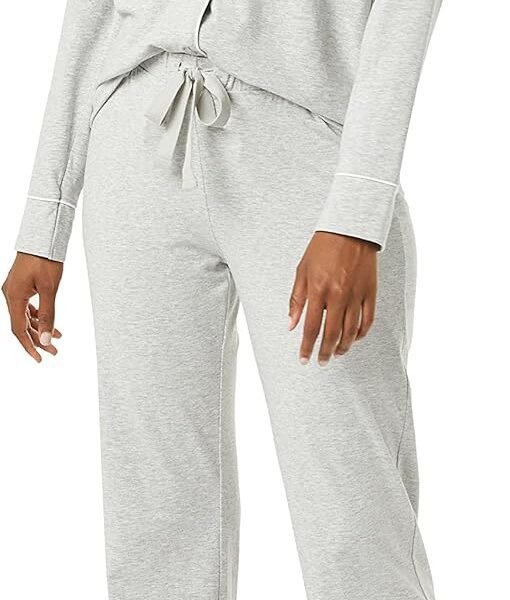 Women's Cotton Modal Long-Sleeve Shirt and Full-Length Bottom Pajama Set